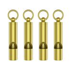 Outmate Premium Mini Emergency Whistle-H62 Brass Loud Version EDC Tools (4 pcs)