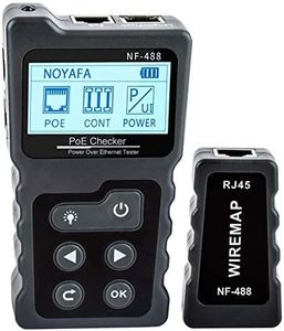NOYAFA POE Tester Inline Tester Power Over Ethernet Voltage Current Tester Test for POE Tests, Network Cable Continuity Test, DC Power & Switch Loop-Back Test PoE Detector