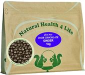 Natural Health 4 Life Carol Anne Confectionery Dark Chocolate Ginger 1 kg in Resealable Pouch (1 Pouch)