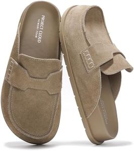 Project Cloud Genuine Suede Womens Clogs - Memory Foam Arch Support Women Shoes, Non Slip Sole Clogs for Women Footwear - Platform Shoes for Women Clogs and Winter Shoes Women (Foamy, TAUPSUEDE, 10)