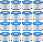 Type VI Hot Tub Filter Cartridge Compatible with Lay-Z-Spa, Bestway Filters, Coleman SaluSpa 90352E, 58323E, 58323 Swimming Pool Pump, 16 Pack