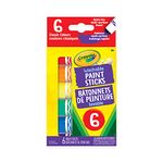 Crayola Canada Washable Paint Sticks,6CT, Holiday Toys, Gift for Boys and Girls, Kids, Stocking, Arts and Crafts, Gifting, Assorted vibrant colours