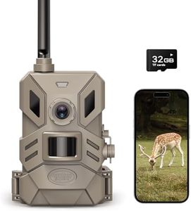 OUTDOOR EXPERT 4G Cellular Trail Camera,20MP Hunting Camera with No Glow 940nm IR Led Night Vision,HD Video IP66 Waterproof Game Cam,90FT Flash Range Wildlife Monitor Camera Include 32GB TF& SIM Card