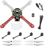 HAWK’S WORK F450 Drone Kit to build, Frame + Brushless Motor + Prop + Charger + Voltage Tester + Accessory +Guild Book & Video (Set E) (Standard)