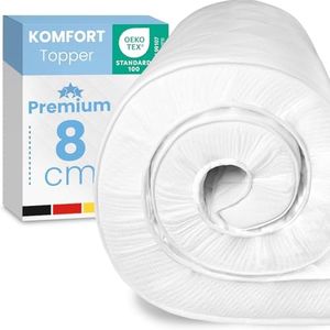 ELONEO Komfortschaum Matratzen Topper 100x200cm mit 8 cm Höhe, atmungsaktiver Matratzentopper, Matratzenauflage, Mattress Topper für Bett und Boxspringbett