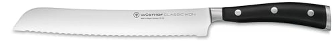 Wüsthof Classic Ikon 8 Inch Bread Knife, 20 cm, Black