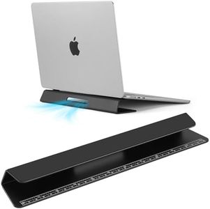 Psitek Laptop Cooling Stand Aluminium- Improved Cooling, Ergonomics, Stability, and Versatility - Compatible with MacBook and All Laptop, with Ruler