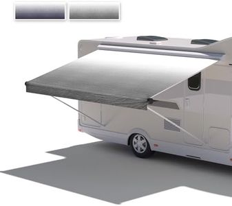 Richeer Wohnmobil-Markisenstoff-Ersatz, 50,8 cm, fortschrittlich, wetterfest und UV-Schutz, universeller Outdoor-Baldachin, einseitiger grauer Farbverlaufsdruck