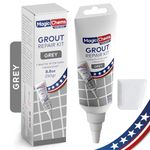 Grout Reviver - Grey Grout Paint & Whitener for Bathroom and Kitchen Tiles - Waterproof Grout Restorer & Sealer Marker for Floors and Walls