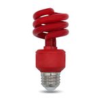 lumenivo 13 Watt Spiral CFL Red Light Bulb 13W Outdoor Red Light Bulb for Patio, Ceiling, Christmas Lights, Decorative Lighting, and Parties - E26 Medium Screw Base - 120V - 1 Pack