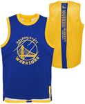 NBA Kids Youth 4-20 Primary Logo Alley-OOP Shooter Performance Jersey Tank, Golden State Warriors, 4