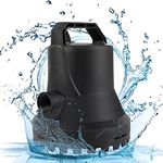 HOCANFLO 400W Submersible Water Pump, 8000L/H Automatic On/Off Portable Water Sump Pump, Water Drainage Pump for Clean and Dirty Water for Garden Pond, Pools and Basement 220~240V