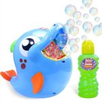 kidzlane Shark & Dolphin Bubble Machine (2 Pack) – Bubble Machine for Toddlers and Kids Outdoor – 2 Bubble Makers for Kids Outdoor or Parties – Each Bubble Blower 500+ Bubbles per Minute