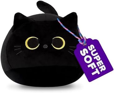 3d Black Cat Plush Toy - Stuffed Cat Plush Pillow Black Cat Stuffed Animal Cute Cat Plush Black Cat Plushies for Girls Black Cat Pillow - Cat Plushy Cat Stuffed Animals Cats Plush Toys Black Cat Gifts