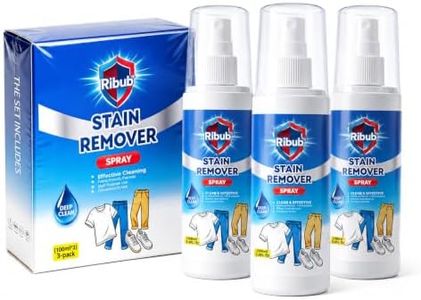 Laundry Stain Remover Spray 3 Pack, Bleach-Free Stain Remover for Clothes, Removes Oil, Blood, Food & Grease Stains, Fabric Cleaner for Couch, Sofa, Upholstery, Bedding, Sheets & Home Textiles