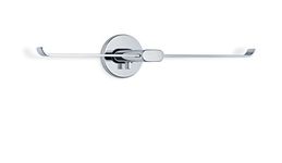 blomus AREO Polished Twin Toilet Paper Holder, Silver, 10.5 x 28.5 x 5.5 cm; 240 Grams