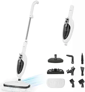 Secura Steam Mop 10-in-1 Convenient Detachable Steam Cleaner, White Multifunctional Cleaning Machine Floor Steamer with 3 Microfiber Mop Pads