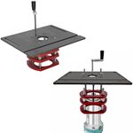 Router Lift Kit, Metal Router Lift System with Router Table Insert Plate, 4 Jaw Clamping, Router Lift Base Accessories (Black)