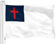 G128 Christian Flag | 4x6 Ft | LiteWeave Pro Series Printed 150D Polyester | Religious Flag, Indoor/Outdoor, Vibrant Colors, Brass Grommets, Thicker and More Durable Than 100D 75D Polyester