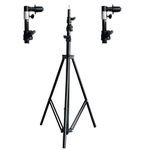 Kate 8ft Collapsible Background Stand Kit for Pop Up Backdrops Tripod Frame with Clamp for Chroma Key Green Screens, Foldable Reflectors Photography Lighting Stand