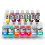 Airbrush Cake Decorating Colours | 13 x 14ml Complete Set of Watson & Webb Pro Liquid Food Paint + 1 Airbrush Cleaner | Vegan Friendly Concentrated Formula