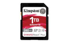 Kingston Canvas React Plus V60 1TB SD Card | SDXC UHS-II | 280R/150W U3 V60 | Full HD/4K | SDR2V6/1TB