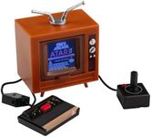 Tiny Arcade Atari 2600 3.5" Mini Retro Game - Playable Console & TV w/ Real Gameplay & Sound-10 Classic Video Games: Pac-Man, Breakout, &More(Ages 8+)