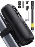 GPUTEK Electric Bike Pump:150PSI Portable Bicycle Pump with Frame Mount,Digital Pressure Gauge and 5200mAh Battery for Road Bike Tires with Schrader Presta Dunlop Valves