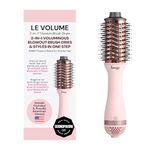 L'ANGE HAIR Le Volume 2-in-1 Titanium Brush Dryer Blush | Hot Air Blow Dryer Brush in One with Oval Barrel | Hair Styler for Smooth, Frizz-Free Results for All Hair Types (Blush - 60mm)