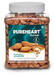 Pureheart Nutreat Natural Almonds (1 kg) Premium California Almond Nuts/Dry Fruit, Crunchy Dried Badam - Reusable Jar