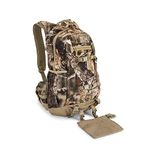 North Mountain Gear Camouflage Hunting Backpack - Daypacks - Bag With Bow & Rifle Holder - Large 21 Liters, Woodland Brown, L, Daypack Backpacks