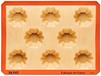 Silpat Mini-Brioche Baking molds, 11 5/8" x 15 3/4", Caramel & Orange (ES-02574-FR)