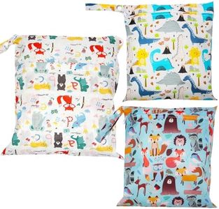 BDSHUNBF Bolsa de Pañales, Pack 3 Bolsa Pañales Bebe, Bolsas de Pañales Impermeable Impermeable Reutilizable Lavable, Organizador de Maquillaje, Viajes, Playa, Piscina, Gym