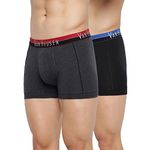 Van Heusen Men Trunks - Cotton Spandex - Pack of 2 - Anti Bacterial, Colour Fresh, Moisture Wicking, Assorted