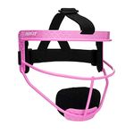 RIP-IT | Play Ball - Girls Softball Fielder’s Mask | Mermaid Pattern (Gumball Pink) | Durable Youth Fielder’s Mask |Lightweight Protective Softball Accessories