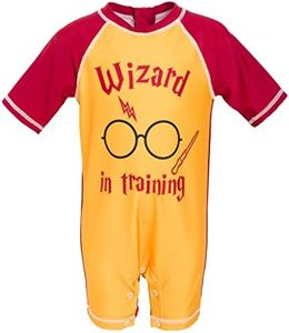 Harry Potter Baby One Piece Bathing Suit Newborn to Toddler, Yellow, 12 Months