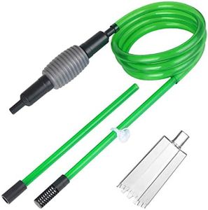 Coolty Nettoyeur de sable de gravier d'aquarium, siphon à vide pour changer l'eau et nettoyer le sable du filtre