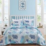 Dinjoy Coastal Quilt Set Twin Size,