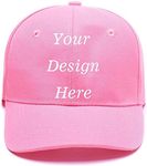 Shop&Three Customized Adjustable Baseball Cap,Unisex Personalized Trucker Hats,Cowboy Hat Pink