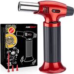 FunOwlet Butane Torch Lighter, Refillable Kitchen Blow Lighters, Culinary Cooking Torches with Safety Lock and Adjustable Flame for Desserts, Creme Brulee, BBQ, and Baking - Butane Gas Not Included