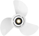 Gaoyeer 13 1/4x17 -K Aluminum Outboard Propeller Compatible with Yamaha Outboard Engines 60HP 70HP 75HP 80HP 85HP 90HP 115HP 130HP,15 Tooth,RH,White Aluminum Outboard Propeller 6E5-45945-01-EL