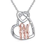 WINNICACA Sister Gifts from Sister 2/3 Sisters Necklace Always My Sister Forever My Friend Necklace 925 Sterling Silver Sister Birthday Gifts Valentines Day Gifts for Sister,Sister Jewelry Gifts for
