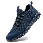 Mens Sneakers Mesh Athletic Running Shoes Trainers Walking Gym Fitness Jogging Sport Shoes Blue 8 UK