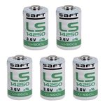 MICROUSB Compatible Battery for Saft Lithium Battery LS14250 1/2AA (Pack of 5)