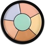 KARLOR 6-in-1 Concealer Palette, Creamy Concealer Cream Colour Correction Concealer Make Up Colour Correcting Palette Dark Circles Remove Anti-Age Highlighter Mixed Complexion （05#）
