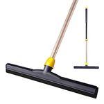 Yocada Floor Squeegee Scrubber 54in Long Adjustable Telescopic Heavy Duty Household Broom Perfect for Garage Courtyard Shower Bathroom Pet Hair Fur Floor Marble Glass Tile Water Foam Cleaning