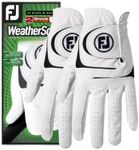 FootJoy Women's WeatherSof Golf Glove, Pack of 2, White Large, Worn on Right Hand, Previous Season Style