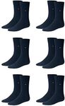 Tommy Hilfiger 6 Pairs of Classic Socks Size 6-15 Men's Business Socks, darkblue, 43-46