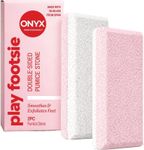Onyx Professional Double Sided Pumice Stone, 2 Pack - 100% Siliglass Callus Remover for Feet, Elbows, Knees, Dead Skin, Heels, Hands, Foot File Scrubber Exfoliator, Pumice Stone for Feet