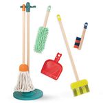 B. toys – Kids Cleaning Set – Wooden Toys – Pretend Play Kit for Toddlers – Broom, Mop, Dustpan, Brush, Duster – 2 Years + – Clean 'n' Play